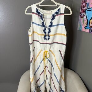 Tory Burch White and Blue Nautical One Piece Dress